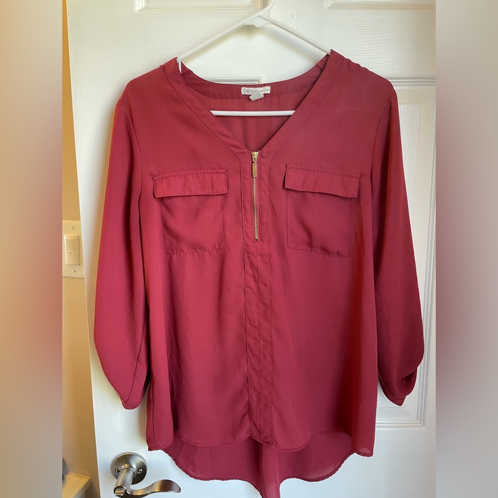 Burgundy Cato blouse